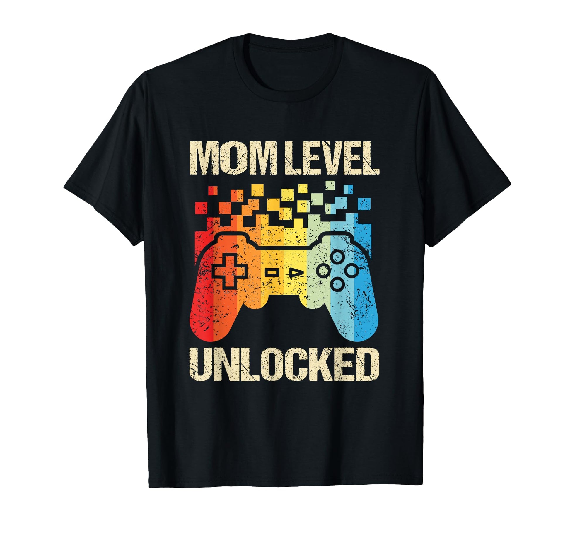 Mom Level Unlocked Funny New Mother Gamer T-Shirt - Graphic Print Unisex - T-Shirt, Sweatshirt, Hoodie
