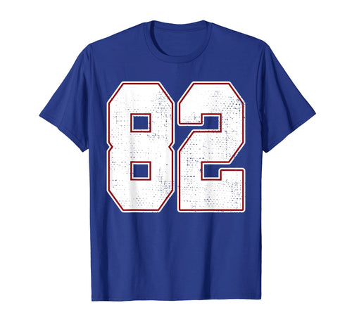 82 Outline Number 82 Fan Varsity T-Shirt - Fun Novelty Design Men Women - T-Shirt, Sweatshirt, Hoodie