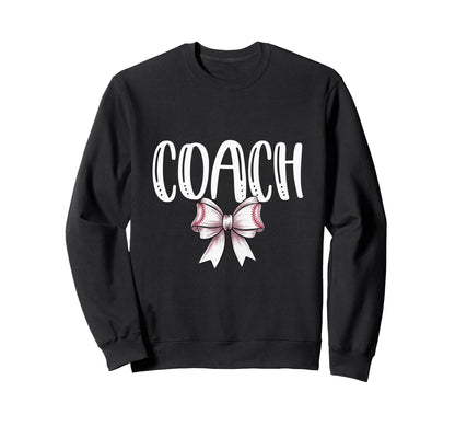 Coquette Baseball Coach Spirit Sweatshirt - Unique Graphic for Adults - T-Shirt, Sweatshirt, Hoodie