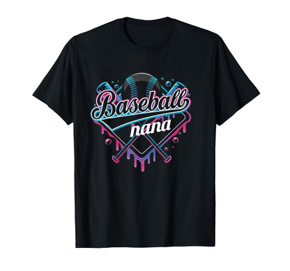 Baseball Nana Ice Cream Drip Funny T-Shirt - Aesthetic Graphic Men Women - T-Shirt, Sweatshirt, Hoodie