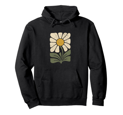 Boho Daisy Flower Wildflower Hoodie - Casual Everyday Wear Men Women - T-Shirt, Sweatshirt, Hoodie