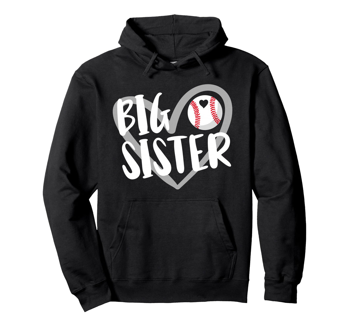 Baseball Big Sister Hoodie - Custom Art Print Men Women - T-Shirt, Sweatshirt, Hoodie