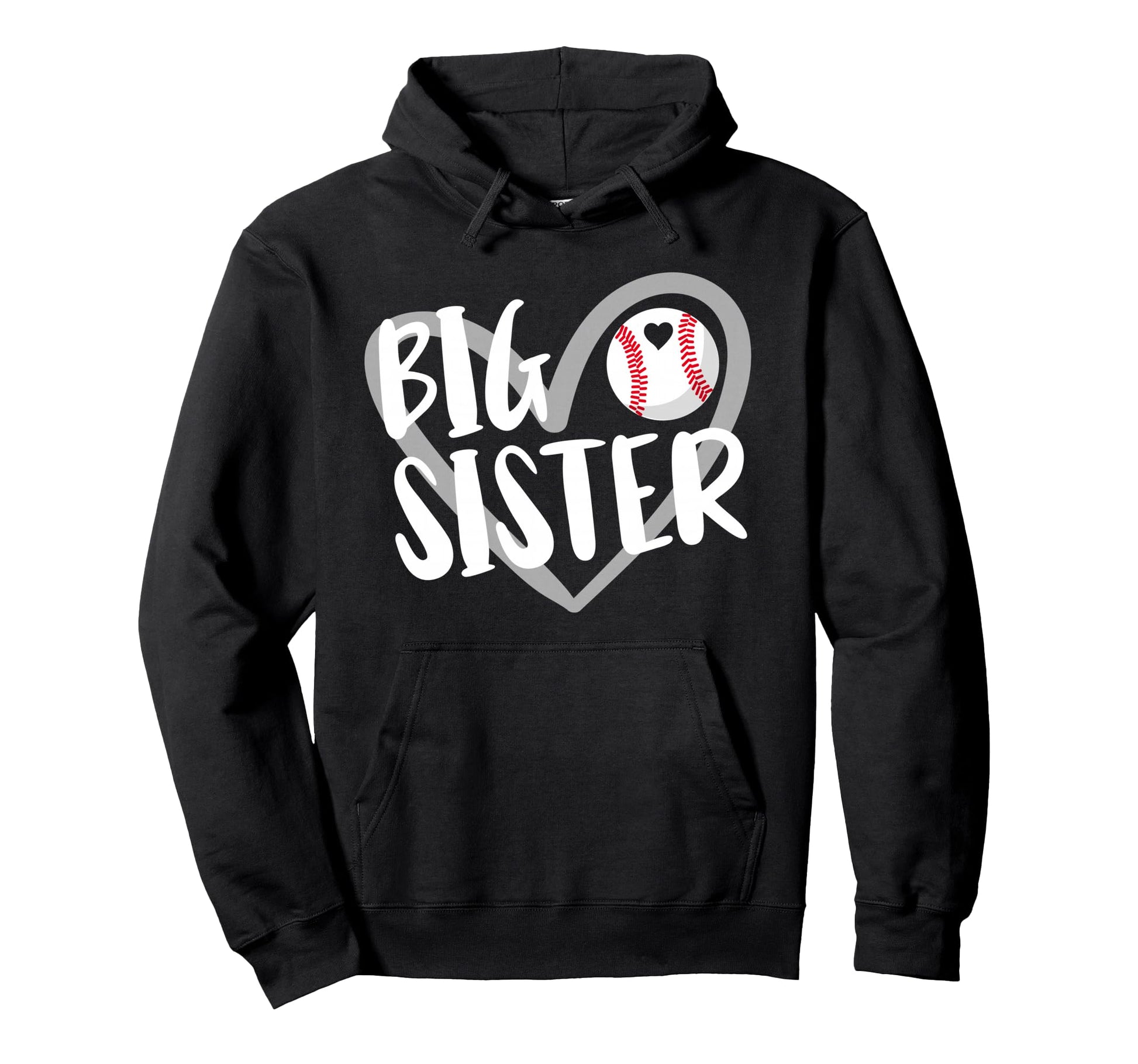 Baseball Big Sister Hoodie - Custom Art Print Men Women - T-Shirt, Sweatshirt, Hoodie