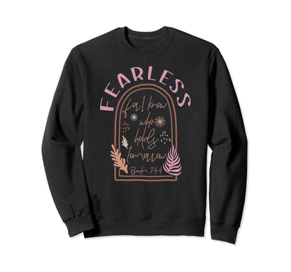 Fearless Christian Psalm 34 4 Sweatshirt - Minimalist Print Men Women - T-Shirt, Sweatshirt, Hoodie