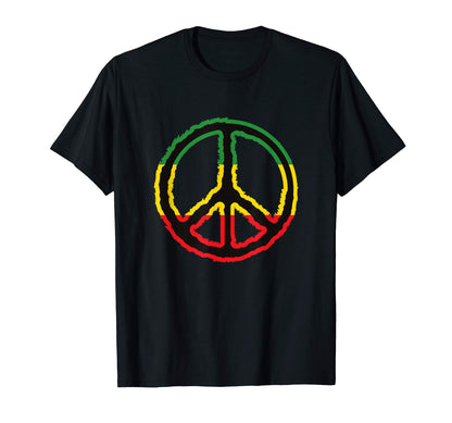 Peace Sign Love Reggae Peace T-Shirt - Fun Novelty Design for Adults - T-Shirt, Sweatshirt, Hoodie
