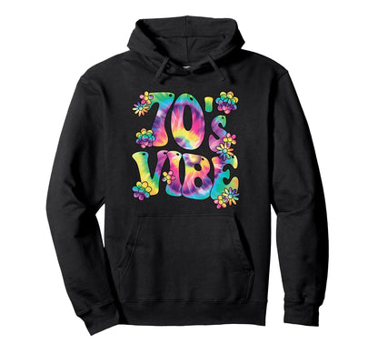 70S Vibe 70S Hippie Rainbow Groovy Hoodie - Unique Graphic for Adults - T-Shirt, Sweatshirt, Hoodie