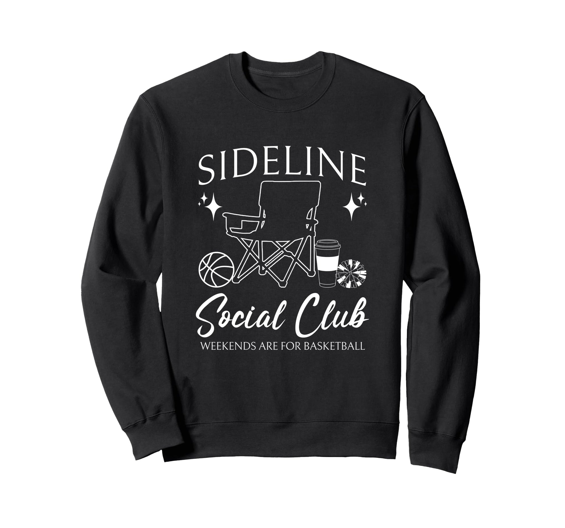 Sideline Social Club Basketball Mom Sweatshirt - Trendy Graphic for Adults - T-Shirt, Sweatshirt, Hoodie