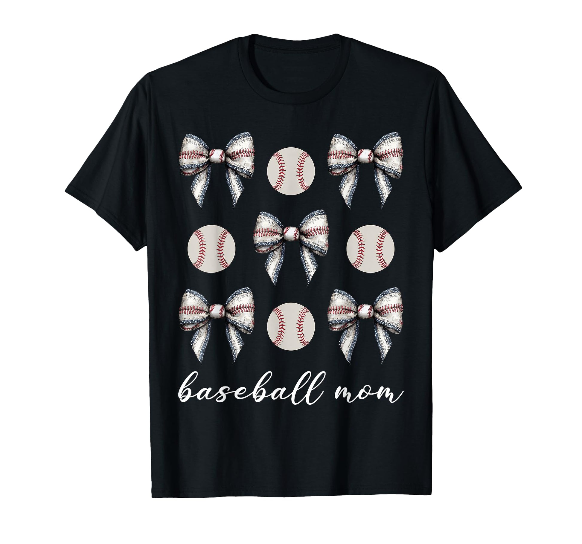 Coquette Bow Baseball Mom Baseball T-Shirt - Fun Novelty Design for Adults - T-Shirt, Sweatshirt, Hoodie