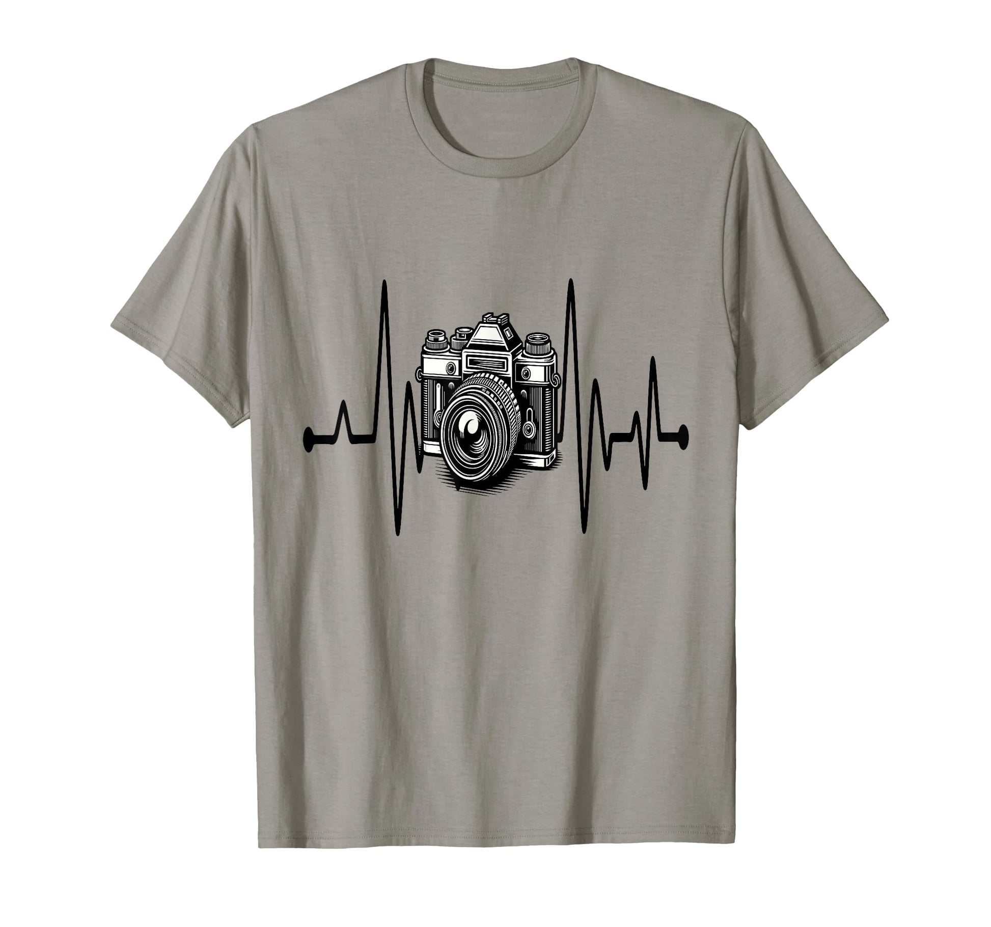 Womens Funny Camera Heartbeat T-Shirt - Unique Graphic for Adults - T-Shirt, Sweatshirt, Hoodie