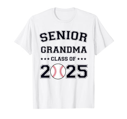 Class 2025 Baseball Grandma Senior T-Shirt - Custom Art Print Unisex - T-Shirt, Sweatshirt, Hoodie