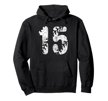 Baseball Softball Mom 15 Number 15 Hoodie - Novelty Apparel Unisex - T-Shirt, Sweatshirt, Hoodie