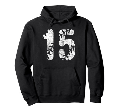 Baseball Softball Mom 15 Number 15 Hoodie - Novelty Apparel Unisex - T-Shirt, Sweatshirt, Hoodie