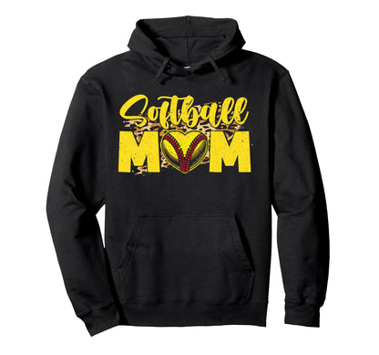 Softball Mom Mothers Day Softball Hoodie - Casual Everyday Wear Men Women - T-Shirt, Sweatshirt, Hoodie