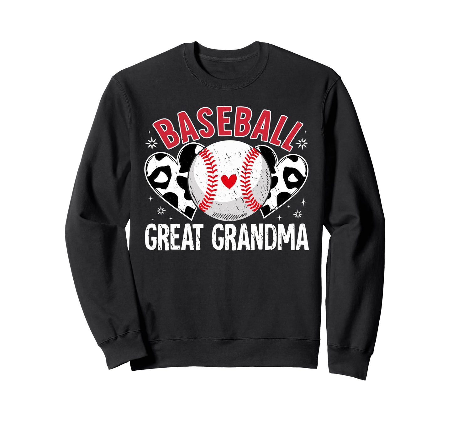 Ball Great Grandma Heart Baseball Sweatshirt - Custom Art Print for Adults - T-Shirt, Sweatshirt, Hoodie