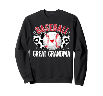 Ball Great Grandma Heart Baseball Sweatshirt - Custom Art Print for Adults - T-Shirt, Sweatshirt, Hoodie