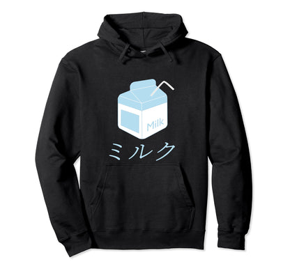 Aesthetic Milk Vaporwave Milk Carton Hoodie - Custom Art Print Men Women - T-Shirt, Sweatshirt, Hoodie