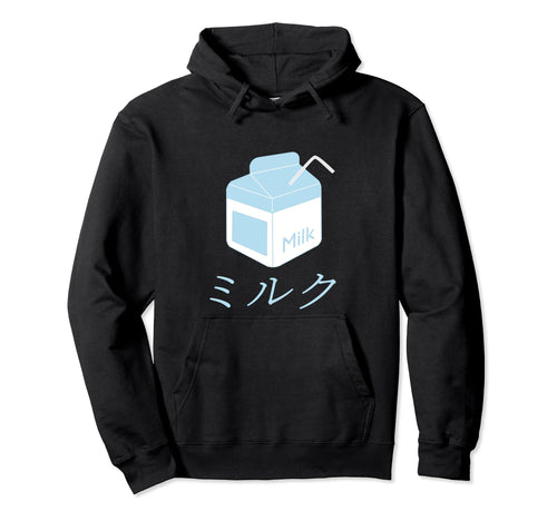 Aesthetic Milk Vaporwave Milk Carton Hoodie - Custom Art Print Men Women - T-Shirt, Sweatshirt, Hoodie