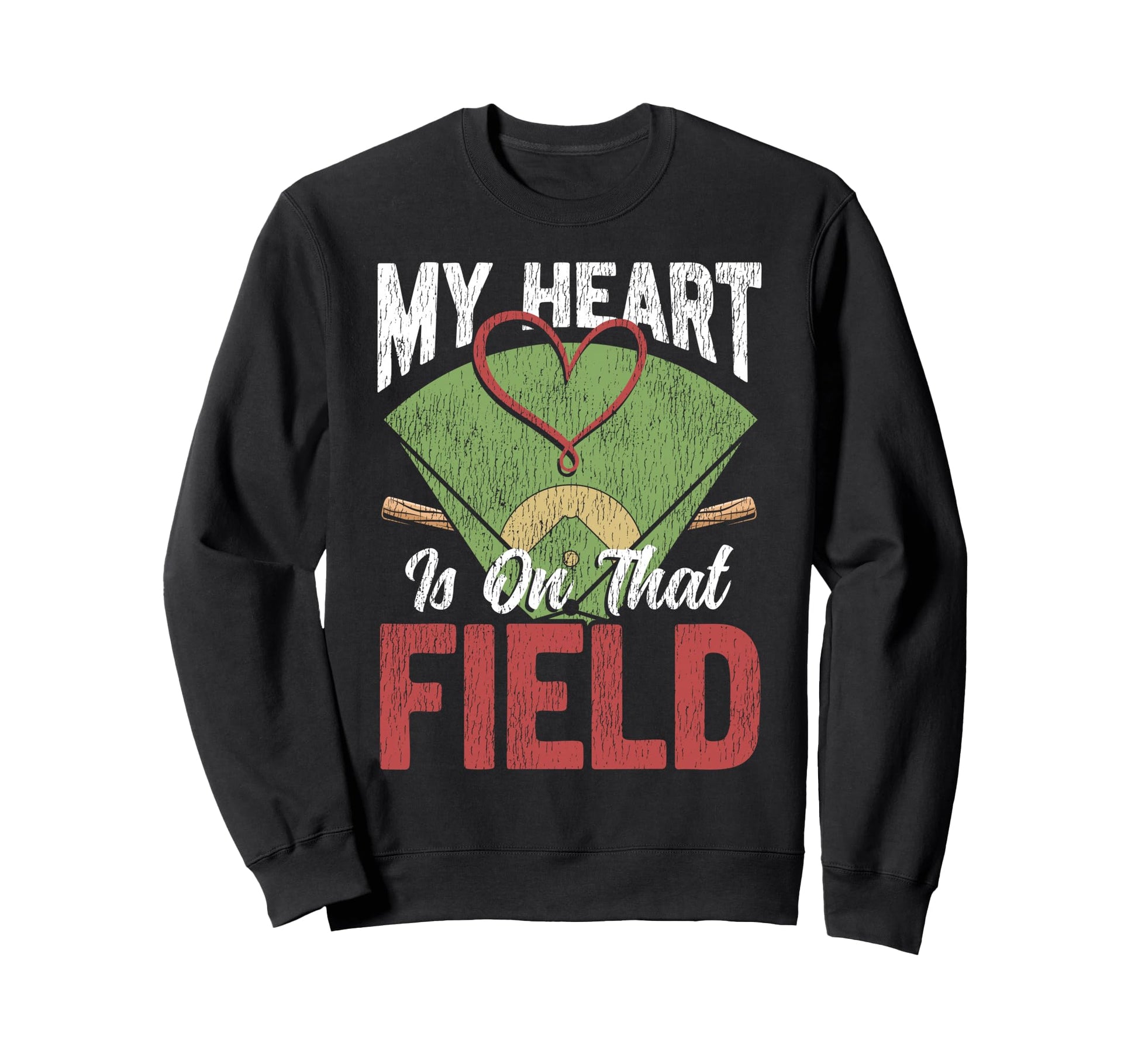 Baseball Fan Mom Mother Sweatshirt - Fun Novelty Design for Adults - T-Shirt, Sweatshirt, Hoodie