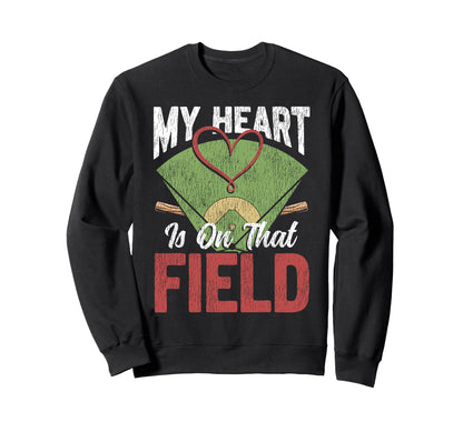 Baseball Fan Mom Mother Sweatshirt - Fun Novelty Design for Adults - T-Shirt, Sweatshirt, Hoodie
