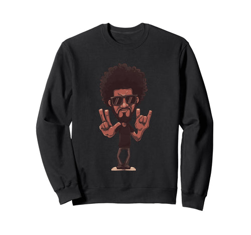 Afro Hand Signs Character Sweatshirt - Minimalist Print for Adults - T-Shirt, Sweatshirt, Hoodie
