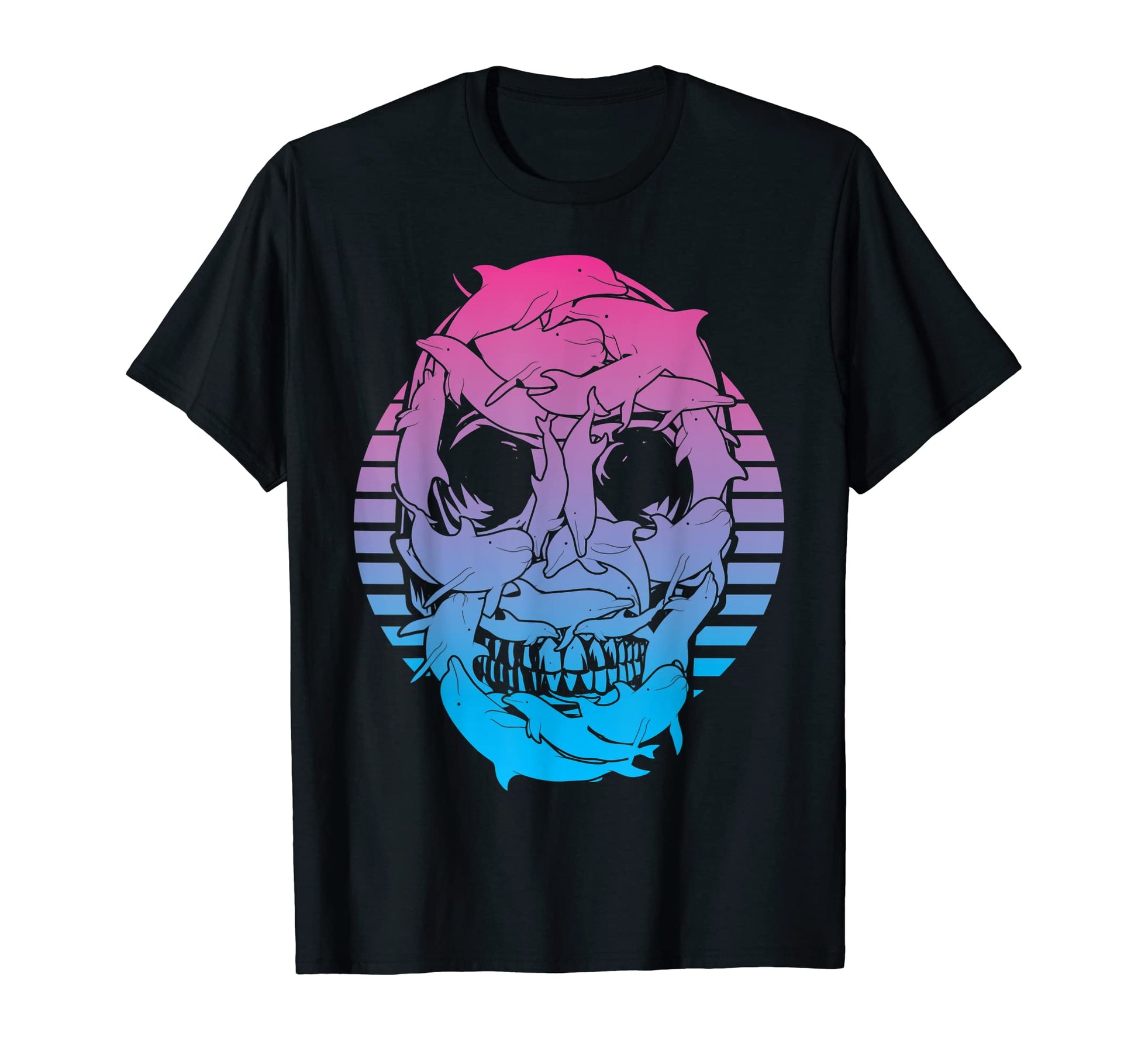 Dolphins Vaporwave Aesthetic T-Shirt - Fun Novelty Design Men Women - T-Shirt, Sweatshirt, Hoodie