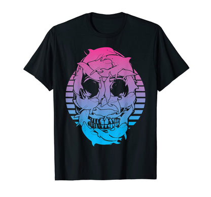 Dolphins Vaporwave Aesthetic T-Shirt - Fun Novelty Design Men Women - T-Shirt, Sweatshirt, Hoodie