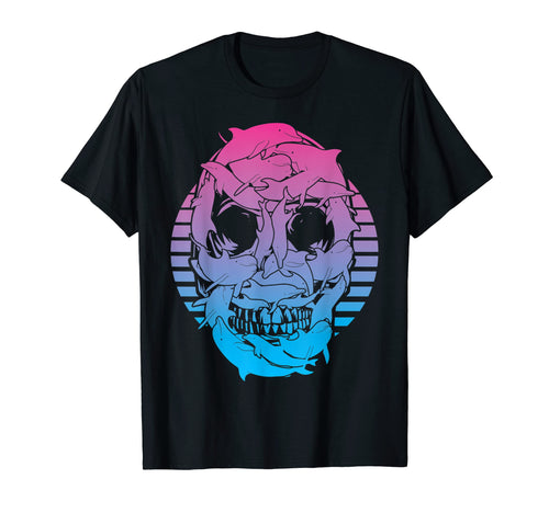 Dolphins Vaporwave Aesthetic T-Shirt - Fun Novelty Design Men Women - T-Shirt, Sweatshirt, Hoodie