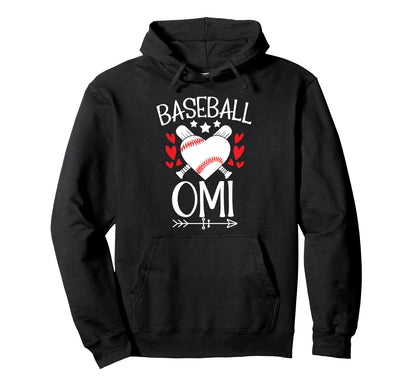 Baseball Omi Grandma Omi Baseball Player Hoodie - Streetwear Style Unisex - T-Shirt, Sweatshirt, Hoodie