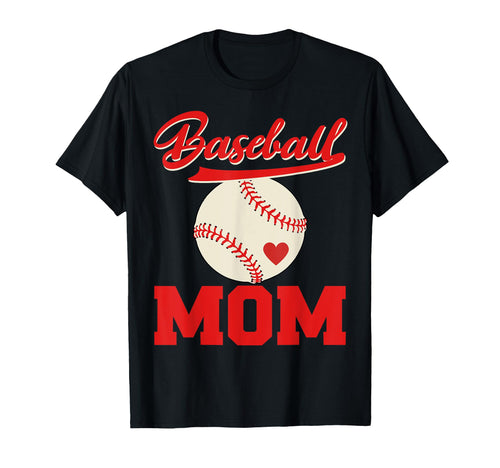 Baseball Mom Baseball Heart Game Day T-Shirt - Unique Graphic Men Women - T-Shirt, Sweatshirt, Hoodie