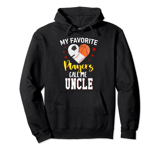 My Favorite Players Baseball Basketball Hoodie - Minimalist Print Unisex - T-Shirt, Sweatshirt, Hoodie