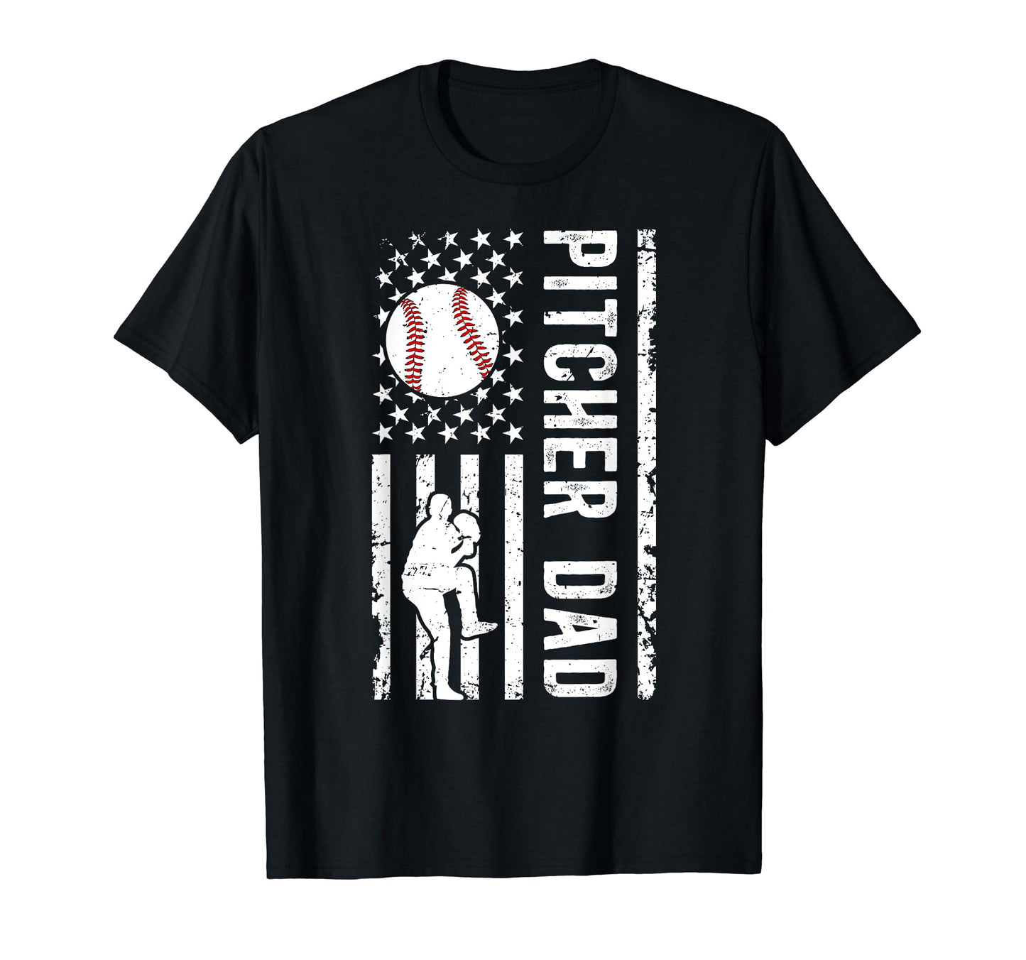 Baseball Pitcher Dad Baseball T-Shirt - Fun Novelty Design for Adults - T-Shirt, Sweatshirt, Hoodie
