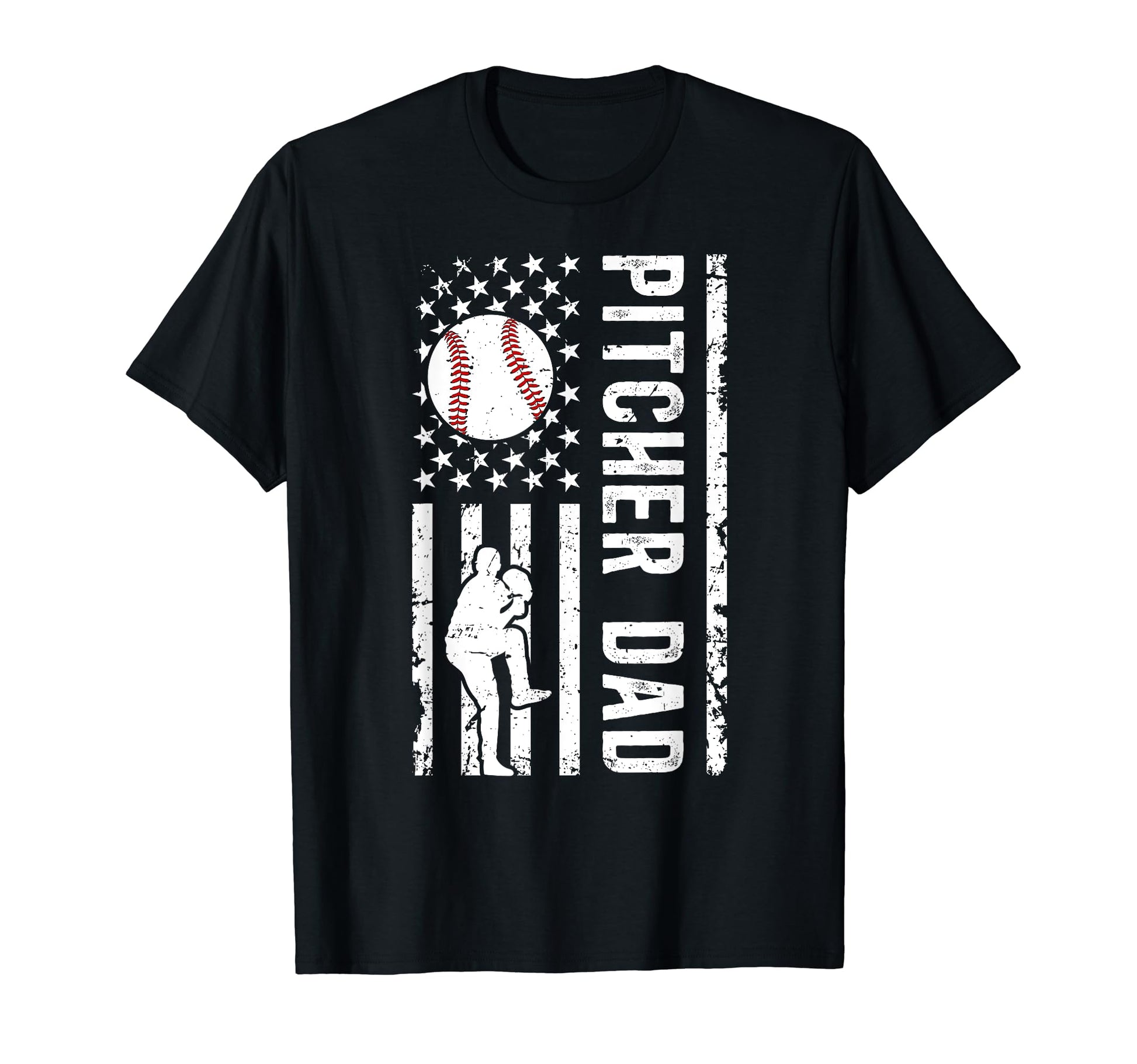 Baseball Pitcher Dad Baseball T-Shirt - Fun Novelty Design for Adults - T-Shirt, Sweatshirt, Hoodie