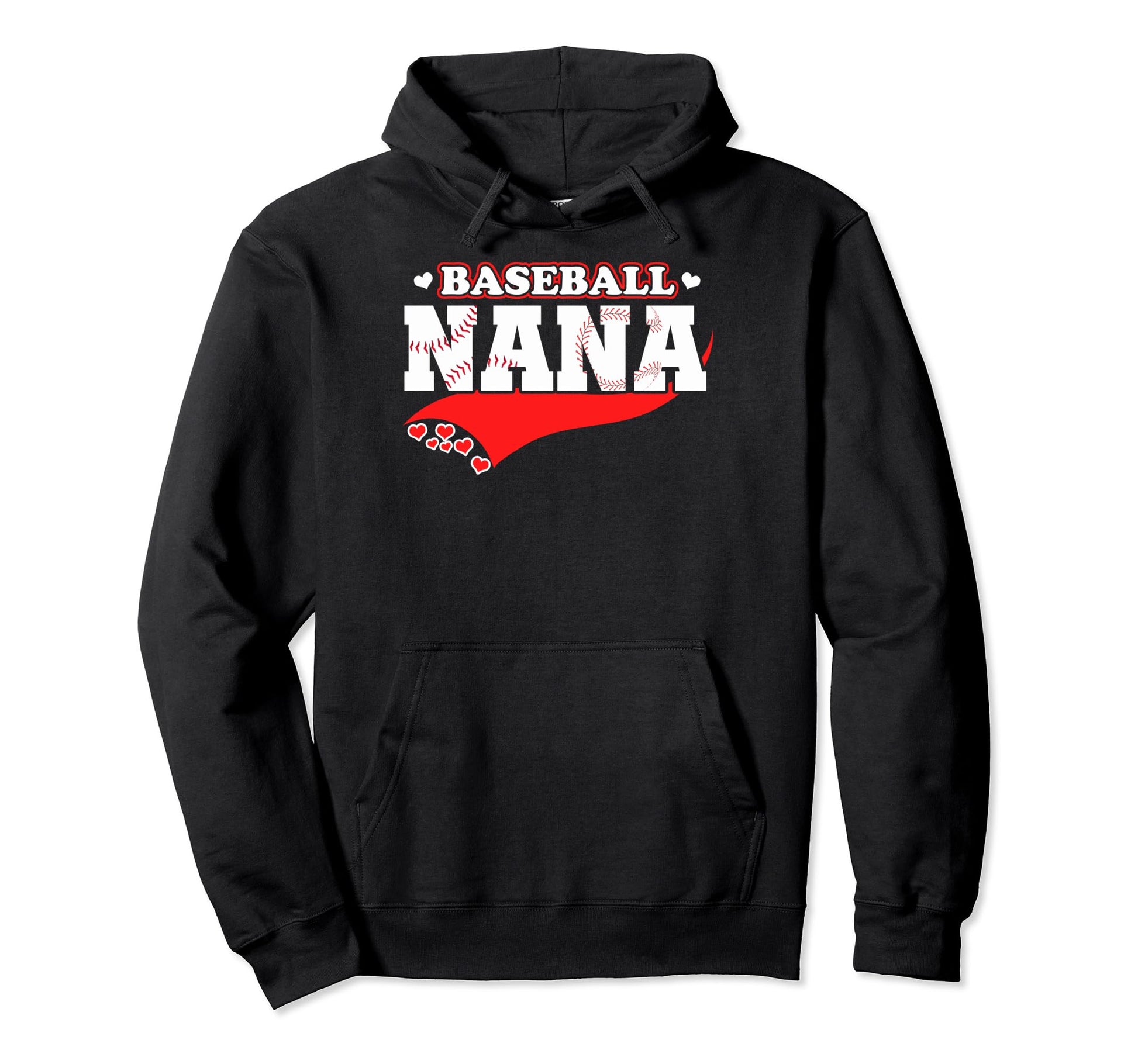 Grandma Baseball Game Baseball Nana Baseball Hoodie - Graphic Print Unisex - T-Shirt, Sweatshirt, Hoodie