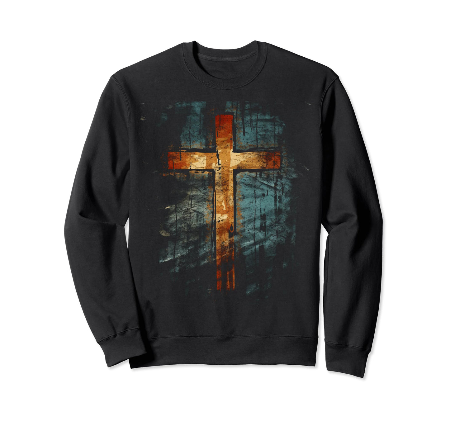 Cross Distressed 90S Goth Grunge Sweatshirt - Trendy Graphic for Adults - T-Shirt, Sweatshirt, Hoodie