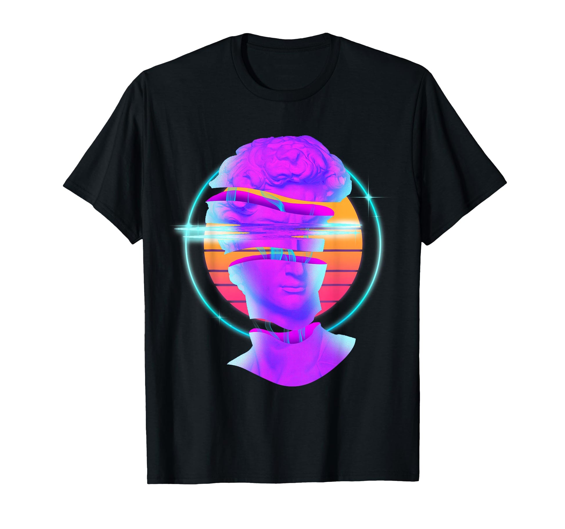 Vaporwave Aesthetic Sliced Greek T-Shirt - Fun Novelty Design Men Women - T-Shirt, Sweatshirt, Hoodie