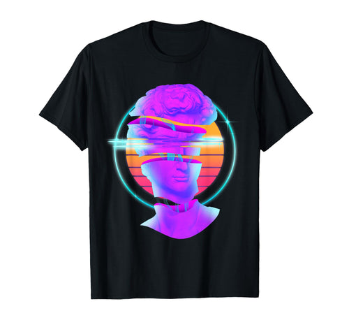Vaporwave Aesthetic Sliced Greek T-Shirt - Fun Novelty Design Men Women - T-Shirt, Sweatshirt, Hoodie