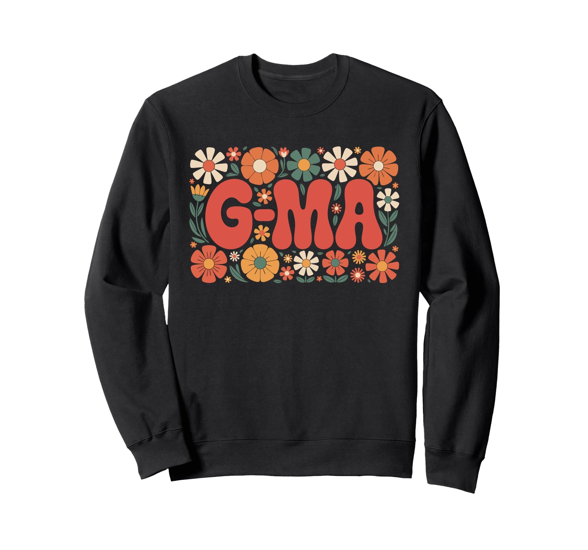 G Ma Floral Hippie Boho 70S Grandma Sweatshirt - Trendy Graphic Unisex - T-Shirt, Sweatshirt, Hoodie