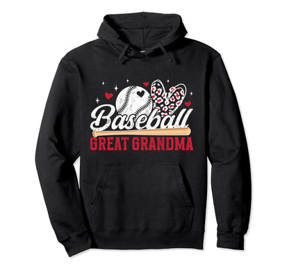 Baseball Great Grandma Baseball Player Hoodie - Novelty Apparel Unisex - T-Shirt, Sweatshirt, Hoodie