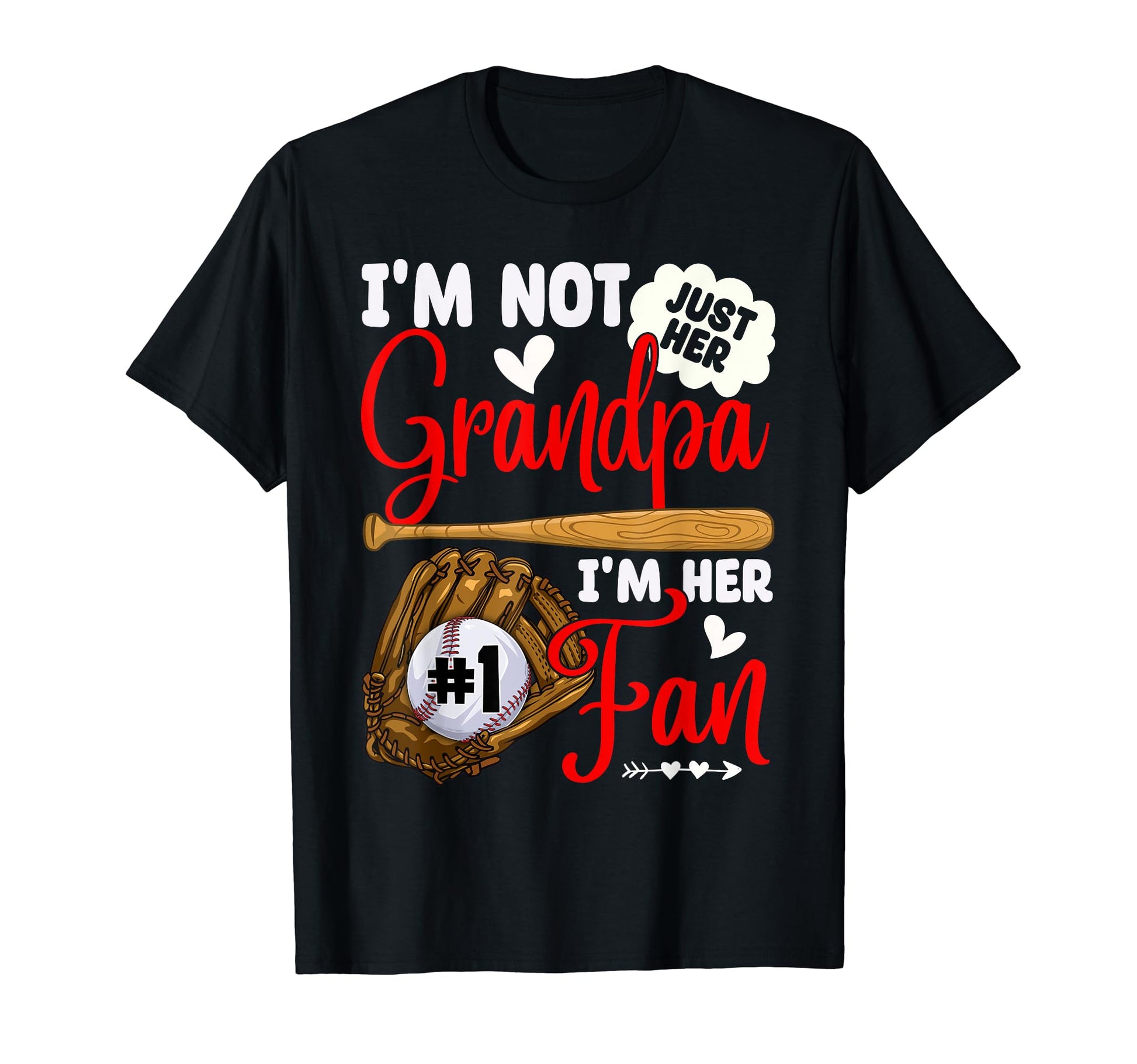 Not Just Her Grandpa Her Number 1 T-Shirt - Aesthetic Graphic for Adults - T-Shirt, Sweatshirt, Hoodie
