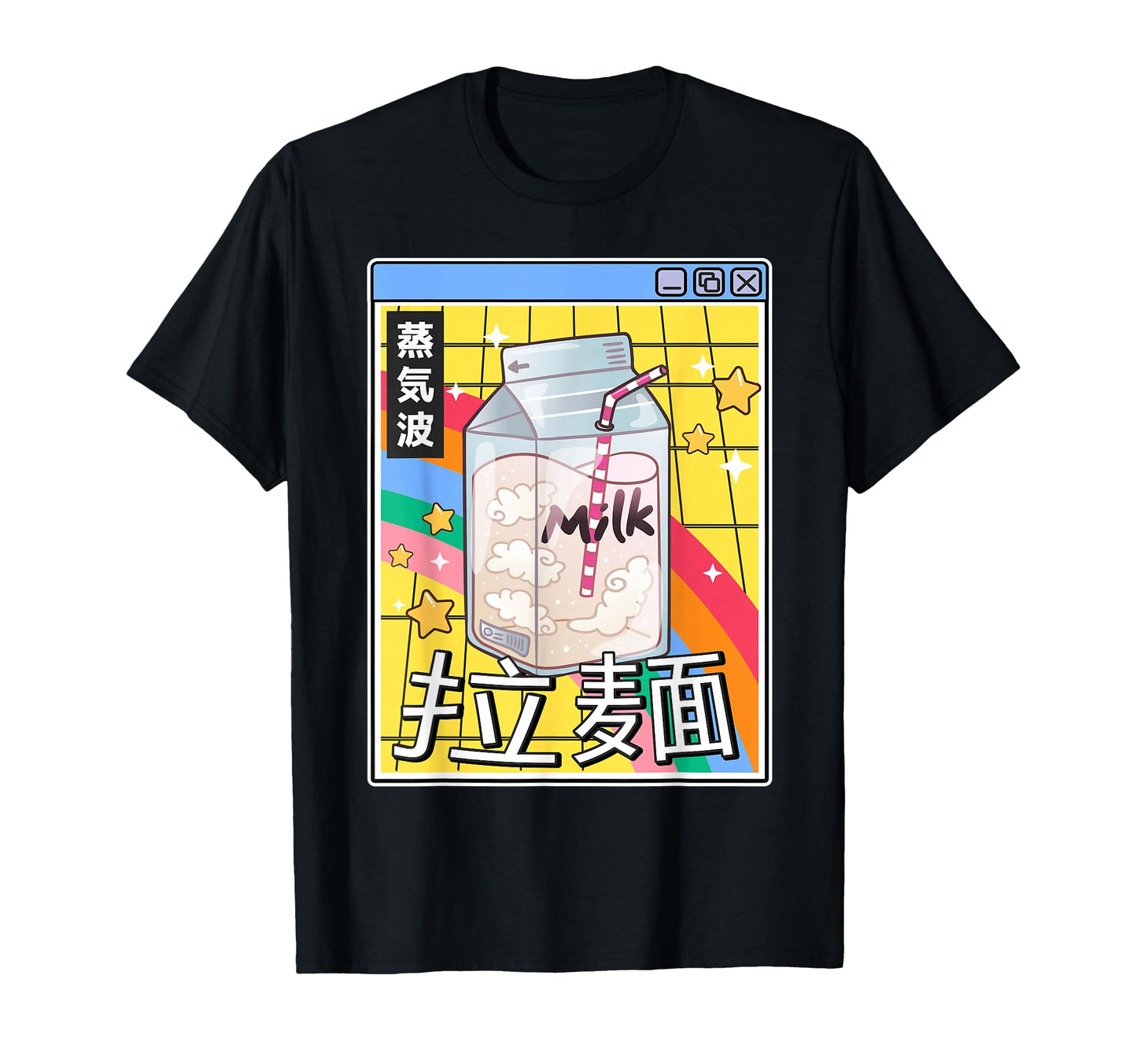Japan Milk Carton Kawaii Grid T-Shirt - Casual Everyday Wear Unisex - T-Shirt, Sweatshirt, Hoodie