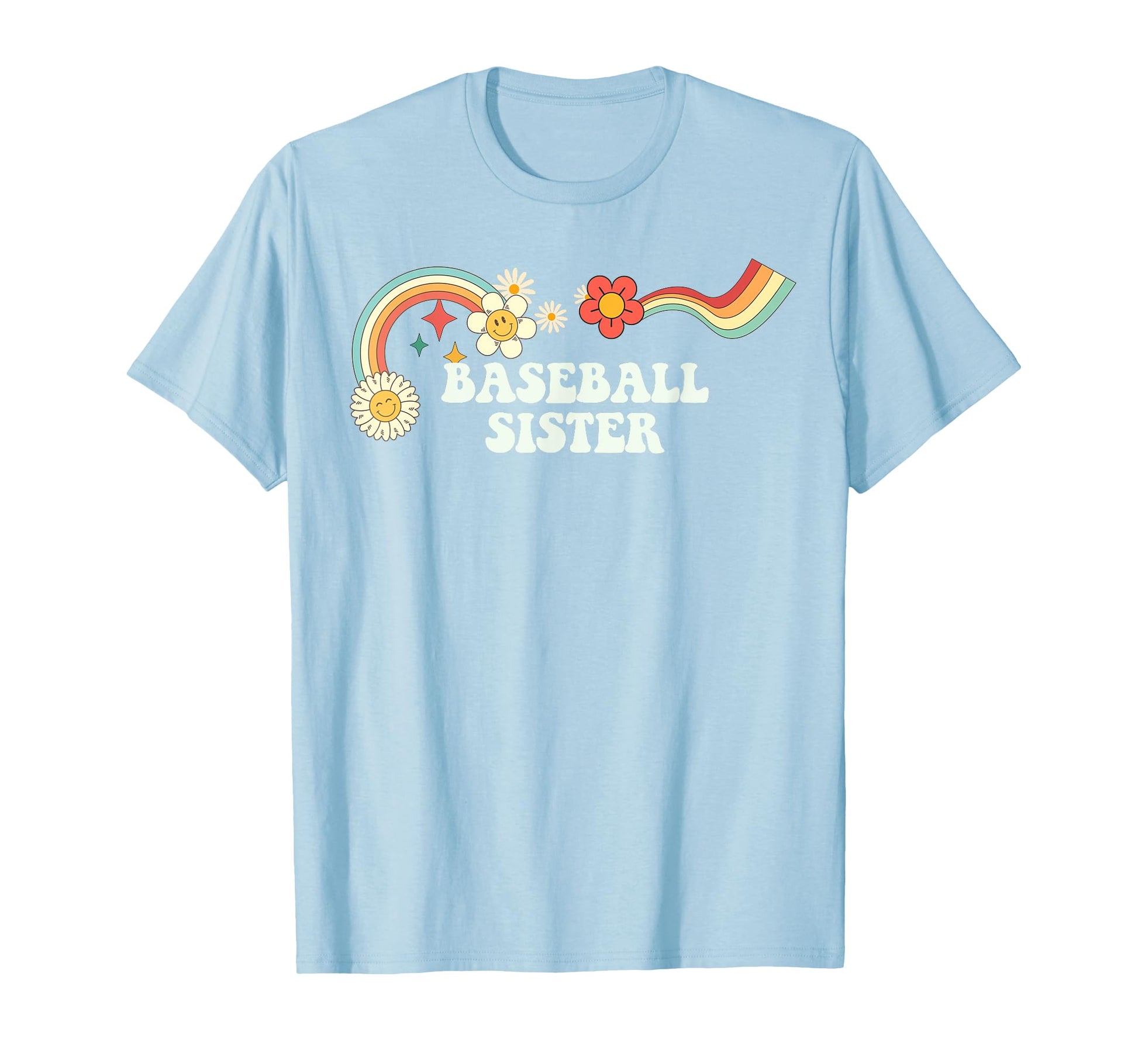 Groovy Baseball Sister Art T-Shirt - Unique Graphic Men Women - T-Shirt, Sweatshirt, Hoodie