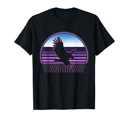 Flying Eagle 80S Vaporwave T-Shirt - Fun Novelty Design Men Women - T-Shirt, Sweatshirt, Hoodie