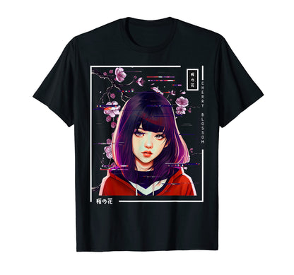 Anime Japanese Vaporwave Glitch T-Shirt - Casual Everyday Wear for Adults - T-Shirt, Sweatshirt, Hoodie
