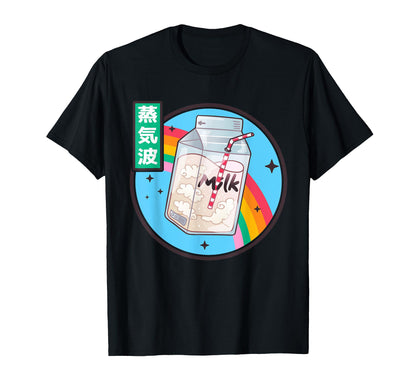 Japan Milk Carton Kawaii Rainbow Anime T-Shirt - Unique Graphic Men Women - T-Shirt, Sweatshirt, Hoodie