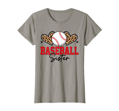 Baseball Sister Womens Baseball Game T-Shirt - Custom Art Print for Adults - T-Shirt, Sweatshirt, Hoodie