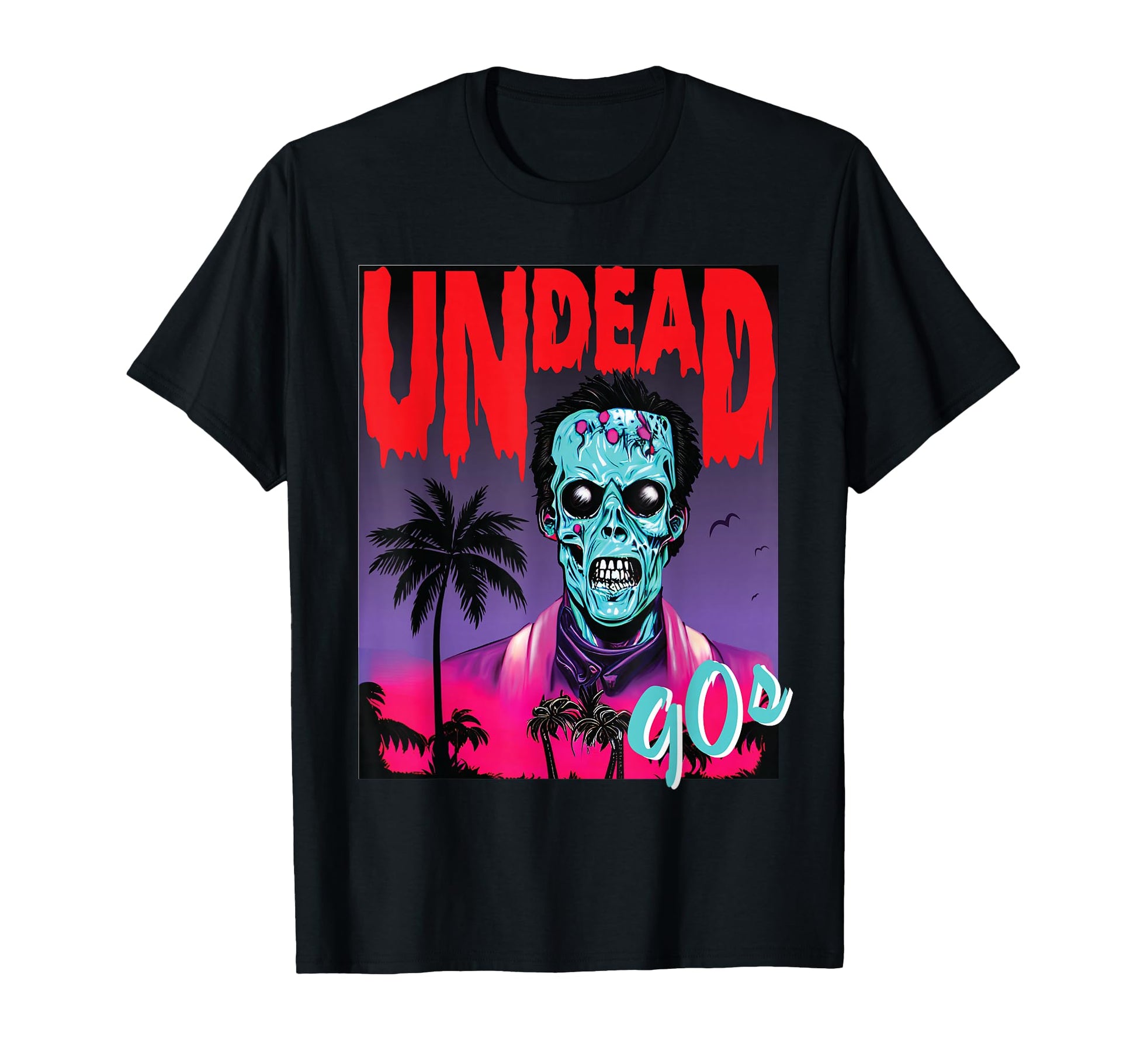 Undead 90S Music Synthwave Vaporwave T-Shirt - Unique Graphic Men Women - T-Shirt, Sweatshirt, Hoodie