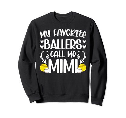 Favorite Ballers Call Me Mimi Sweatshirt - Custom Art Print for Adults - T-Shirt, Sweatshirt, Hoodie