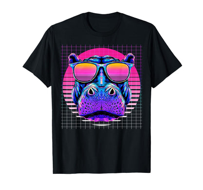 Hippo Sunglasses Hippopotamus T-Shirt - Fun Novelty Design for Adults - T-Shirt, Sweatshirt, Hoodie