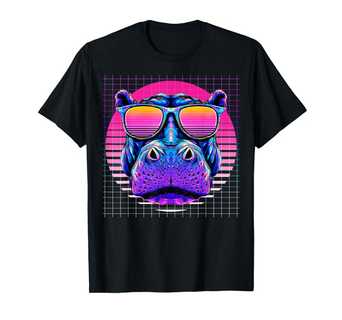 Hippo Sunglasses Hippopotamus T-Shirt - Fun Novelty Design for Adults - T-Shirt, Sweatshirt, Hoodie