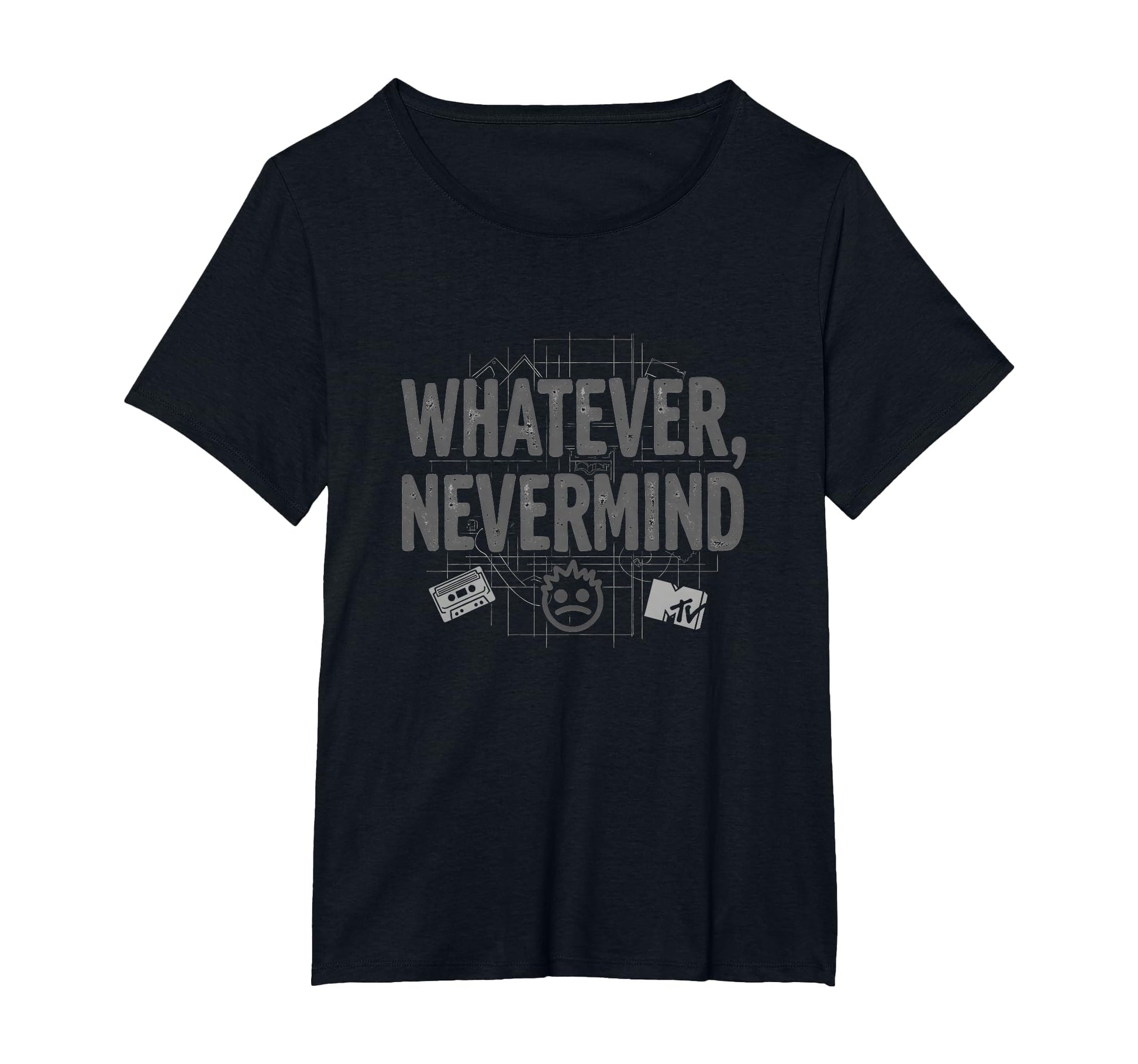 Whatever Nevermind Gen X Nostalgic 90S T-Shirt - Novelty Apparel Unisex - T-Shirt, Sweatshirt, Hoodie